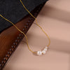 Gold Snake Chains Choker Pearl Necklace For Women Korean Jewelry Accessories  Gift For Girlfriend GaaBou