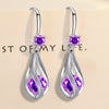 925 Stamped silver crystal romantic earrings for women designer jewelry party wedding engagement gifts