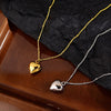 Gold Silver Colour Heart Pendants And Necklaces Women's Neck Chain Korean Jewelry Offers With