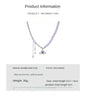 European and American purple romantic love pearl necklace female niche design pure desire collarbone chain