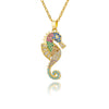 Sea Horse Pendant Necklace For Women Stainless Steel Gold  Color Necklaces 2023 Trend Couple Aesthetic Jewerly collares