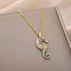 Sea Horse Pendant Necklace For Women Stainless Steel Gold  Color Necklaces 2023 Trend Couple Aesthetic Jewerly collares