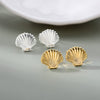 Sea Shell Stud Earrings For Women Stainless Steel Gold Color Shell Statement Earrings 2023 Trend Female Beach Jewelry