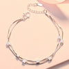 Cute 925 Sterling Silver fine Charms chain bracelets for women jewelry wedding party Christmas gifts