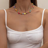 Seed Bead Chain Necklace Pearl Punk Clavicle Chain for Women Men Jewelry