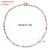 Seed Bead Chain Necklace Pearl Punk Clavicle Chain for Women Men Jewelry