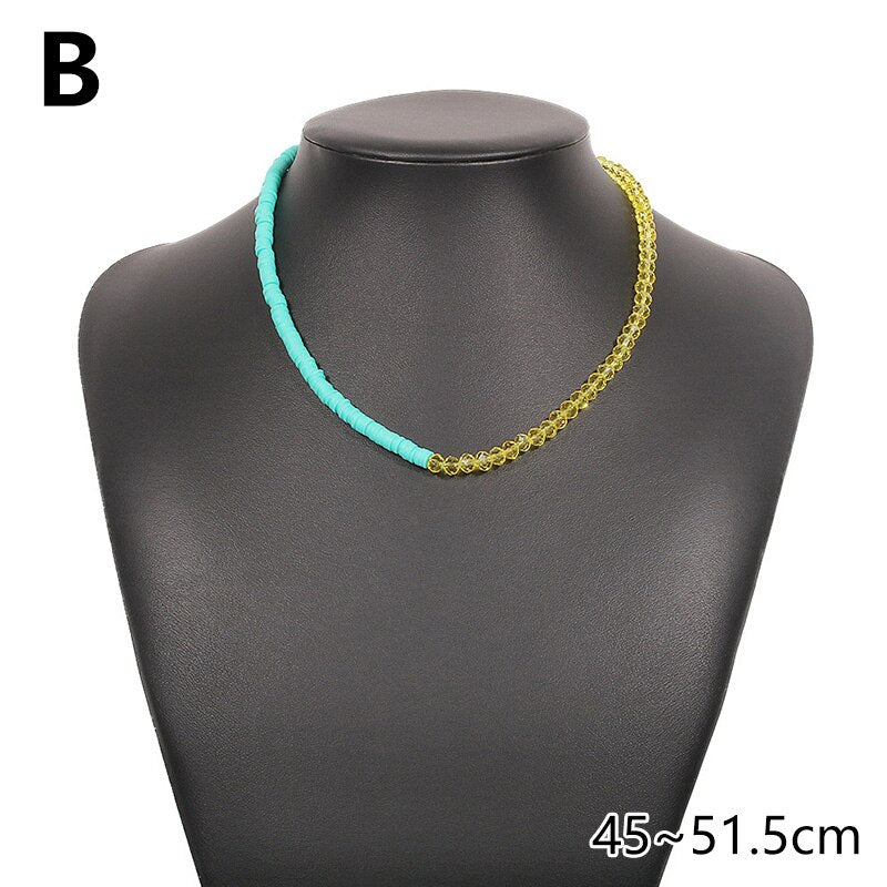 Seed Beads Necklace For Women Trendy Bohemian Colorful Handmade Beaded Choker Female Clavicle Pearl Harajuku Collar Jewelry Gift