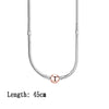 Seialoy 45cm Snake Chain Necklace Fit Original Beaded Charms Pendant Necklace Diy Handmade Women Men Jewelry Boy Girls Gift