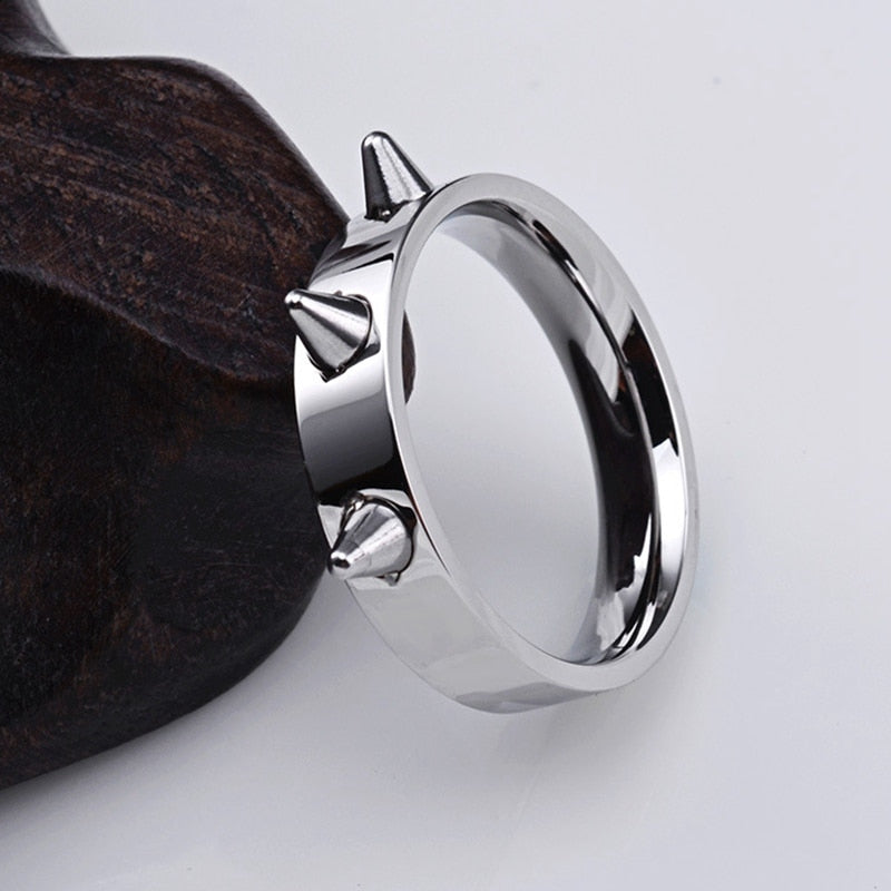 Self-defense Stainless Steel Ring Punk Style Men's And Women's Thorn Jewelry Joyas Para Hombres y Mujeres