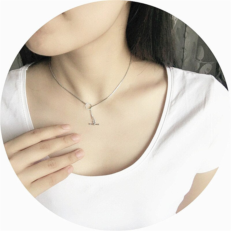 Selling Personality Circle Word Buckle Necklace&Pendants Simple Anti-allergic Collar Choker Necklaces