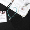 Semi-precious Stones Choker Natural Gravel Hawaii Beach Style Clavicle Chain Turquoise  Women's Necklace Jewelry