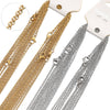 Semitree 10pcs 50cm 2mm Gold Stainless Steel Link Chains Necklaces Jewelry Cuban Chains  Chain DIY Crafts
