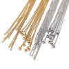 Semitree 10pcs 50cm 2mm Gold Stainless Steel Link Chains Necklaces Jewelry Cuban Chains  Chain DIY Crafts