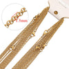 Semitree 10pcs 50cm 2mm Gold Stainless Steel Link Chains Necklaces Jewelry Cuban Chains  Chain DIY Crafts