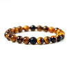 Set Bracelet Couples Distance Black White Natural Lava Stone Tiger Eye Beaded Yoga Bracelets for Men Women Elastic Rope Jewelry