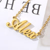 Setiap Personalized Nama Kalung Wanita Pria Stainless Steel Collares Mujer Bijoux Menarik Nama Kustom Kalung Kalung Liontin