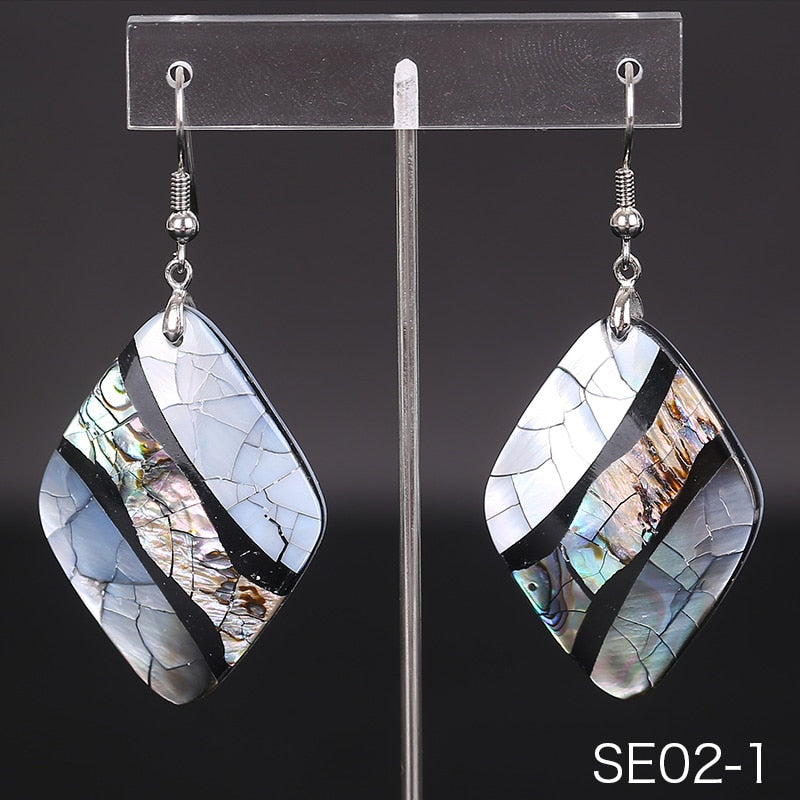 Seven Styles Silver Earrings For Women Trend Painted Shells For Fashion Woman Earrings Silver 925 Jewelry