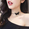 Sexy Black Lace Butterfly Chokers Necklaces for Women Summer White Transparent Chocker Club Party Jewelry New
