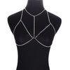 Sexy Body Jewelry Nightclub DJ Lady DS Sparkling Bra Classic Copper Star Rhinestone Charm beach Strap type Chest  chain