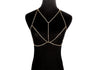 Sexy Body Jewelry Nightclub DJ Lady DS Sparkling Bra Classic Copper Star Rhinestone Charm beach Strap type Chest  chain