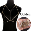 Sexy Crystal Bra Body Chain Bikini Twisted Necklace for Women Rhinestone Cross Belly Body Jewelry Chest Chain Jewelry Accessory