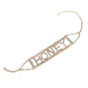 Sexy Exaggerated Shiny Rhinestone Letter Honey Choker Necklace for Women Punk Wide Neck Chocker Collar Jewelry XR1176