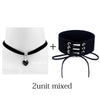 Sexy Harajuku Lace Up Anime Jewelry Velvet Leather Vintage Punk Gothic Choker Necklace for Women Girl Jewelry Gift