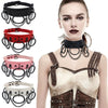 Sexy PU Leather Collar Necklace O-ring Neck Chain Punk Gothic Clavicle Chain Harajuku Choker Necklaces Party Nightclub