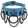 Sexy PU Leather Collar Necklace O-ring Neck Chain Punk Gothic Clavicle Chain Harajuku Choker Necklaces Party Nightclub