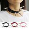 Sexy Punk Big Spiked Rivets Rock Gothic Chokers Women Leather Spike Rivet Stud Collar Choker Necklace Statement Emo Rave Jewelry