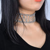 Sexy Punk Exaggerated Shiny Rhinestone Letter Angel Choker Necklace for Women Lady's Neck Chocker Collar Jewelry Night Party