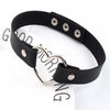 Sexy Punk Gothic Leather Heart Studded Choker Necklace Spike Rivet Buckle Collar Necklace Women Fine Jewelry Gift