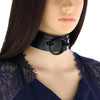 Sexy Punk Gothic Leather Necklace Bdsm Choker Collar Women Harajuku Round Black Collar Necklaces Party Jewelry Gift accessories