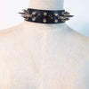 Sexy Punk Spiked Rivets Choker Necklace Collar Black Leather Bondage Cosplay Goth Emo Rave Jewelry Women Harness Gothic Necklace
