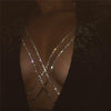 Sexy Rhinestone Bras Chain Women's body jewelry Chest chain Full Crystal Beach Bar Shining Charming Jewellery For Woman Gift