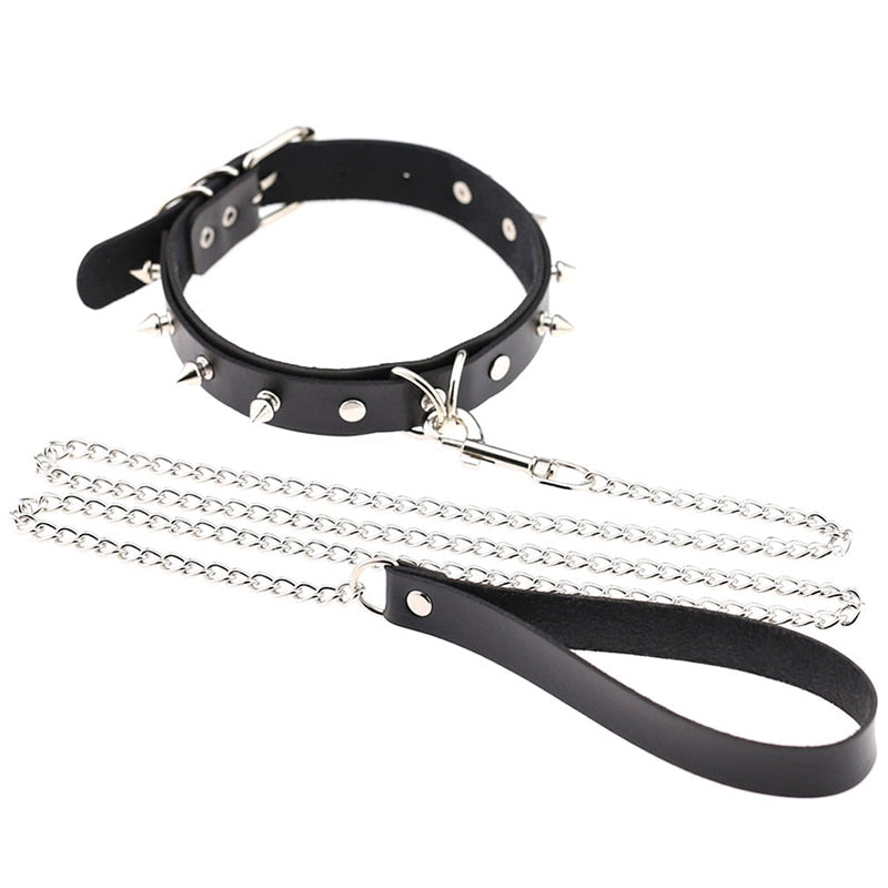 Sacknove 51189 Women Sm Alternative Sex Toy Leather Chain Stripper