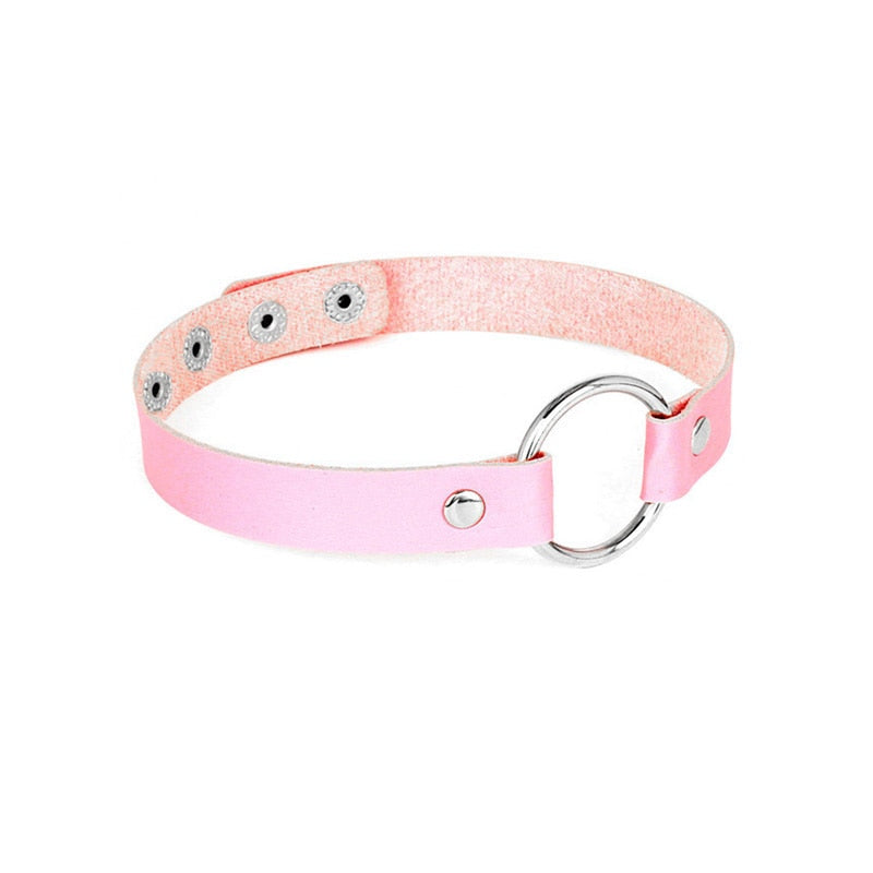 Sexy Trendy Vintage Charm Round Gothic Collar Necklaces Jewelry Gift Gothic Leather Heart Harajuku Women Punk Choker Necklace