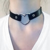 Sexy Trendy Vintage Charm Round Gothic Collar Necklaces Jewelry Gift Gothic Leather Heart Harajuku Women Punk Choker Necklace
