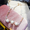 Sexy Wave Simulated Pearl Choker Necklace Women Wedding Trendy Shining Rhinestone Collares Pendants Elegant Birthday Bijoux
