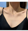 Micro-set Zircon Cross Pendant Women's Necklace  Temperament Clavicle Chain Jewelry Accessories Neck Chain