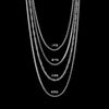 925 Silver necklace chain Fine clavicle chain silver plated box chain female clavicle snake bones chain