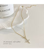 Micro-set Zircon Cross Pendant Women's Necklace  Temperament Clavicle Chain Jewelry Accessories Neck Chain
