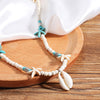 Shell Choker Necklace Turquoises Summer Style Bead Jewelry for Women Girls Handmade Hawaii Beach Jewelry