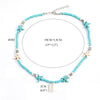Shell Choker Necklace Turquoises Summer Style Bead Jewelry for Women Girls Handmade Hawaii Beach Jewelry