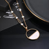 Shell Pendant Long Sweater Necklaces for Woman Pearl Chain Necklace Same Style Matching Jewelry Bijoux Set Accessories
