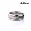 Abalone Shell Stainless Steel Finger Rings Wedding Bands for Men Women Comfort Fit Size 6-12 Lovers Couple's Ring