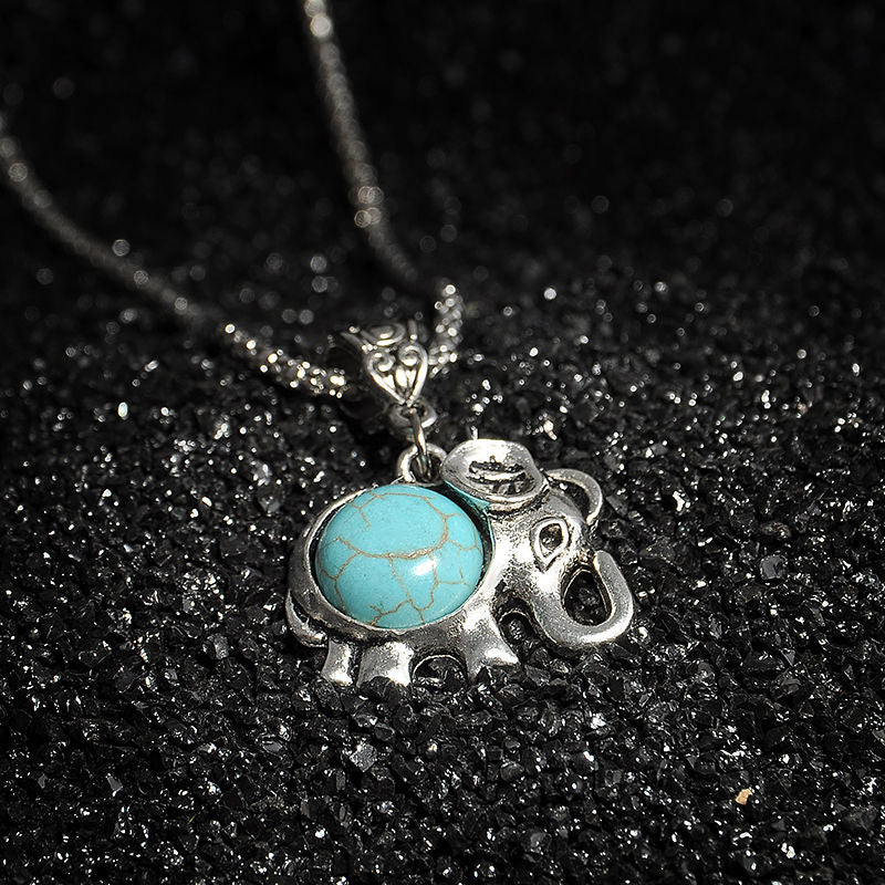 Boho Crystal Collar Choker Necklace Charm Vintage Flower Animal Heart Pendant Long Chain Necklace For Women Jewelry