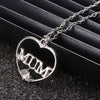 Shellhard MUM Letters Crystal Heart Pendant Necklace Classics Casual Love Mom Gift Mama Necklace Charm Mother's Day Gifts