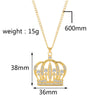Shine King Crown Rhinestone Necklace Hip-hop Charm For Man Women Bar Rock Collar Necklace Cool Jewelry Accessories