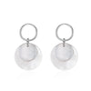 2020 Bohemian Shell Round Circle Drop Dangle Earrings for Women Female Mulheres Fashion 925 Sterling Silver Jewelry